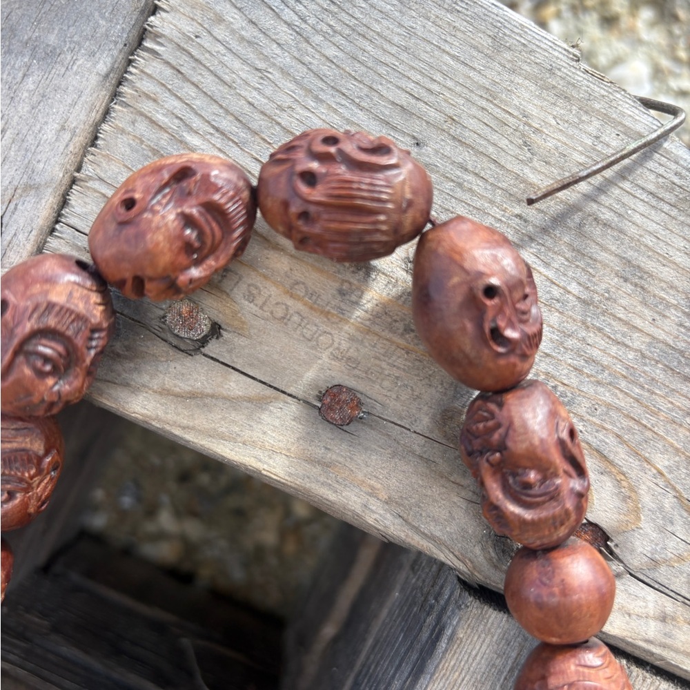 #44 Vintage Carved “18 Arhat” Prayer/Meditation Beads - Picture 4 of 4
